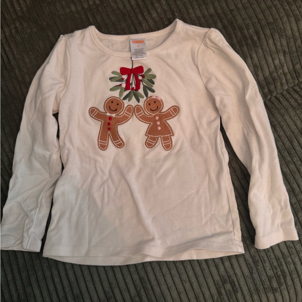 Cat & Jack Cream and Brown Long Sleeve Tees